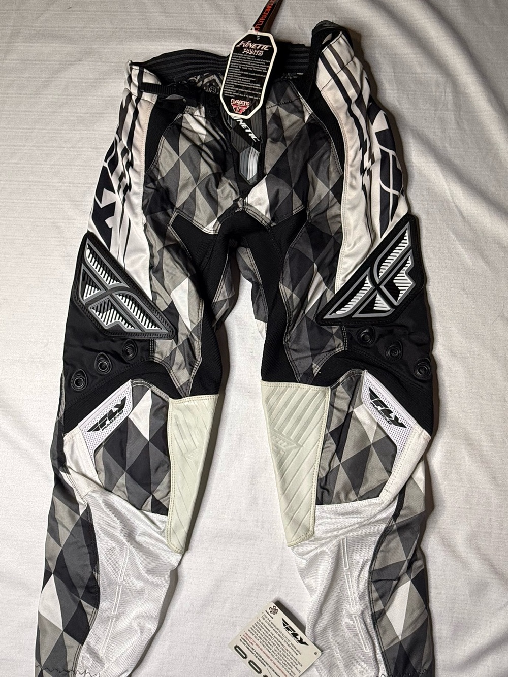 Fly Racing Kinetic MX Motocross Pants Adult 28 Black Gray Dirt Bike NWT